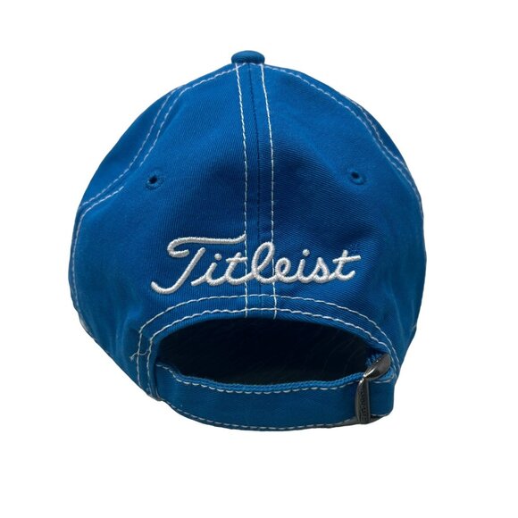 Titleist FootJoy Hat One Size Pro V1 Golf Cap Blue Adjustable Strap 100% Cotton - Picture 2 of 11